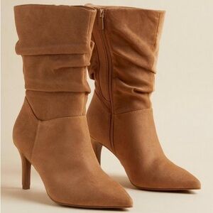 NWT- SLOUCH POINTED TOW BOOTIE BOOT - Size 10 - TORRID - cognac color